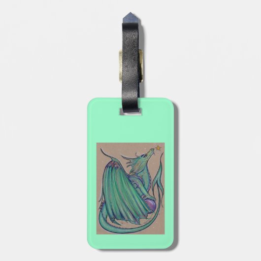 Das Gepäckschild des Drachen Jayde von Renee Lavoi Gepäckanhänger (Rückseite vertikal)