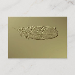 Das geprägte Feder-Gold versieht Visitenkarten mi Visitenkarte