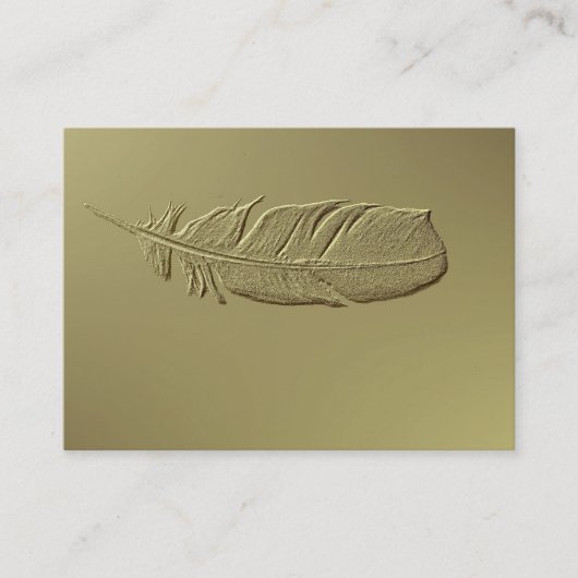 Das geprägte Feder-Gold versieht Visitenkarten mit Visitenkarte (Vorderseite)