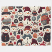 Das gequiltete Muster der Schneemänner Fleecedecke (Vorderseite (Horizontal))