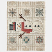 Das gequiltete Muster des Schneemans Fleecedecke (Vorderseite)