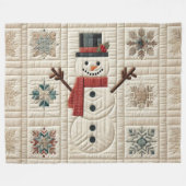 Das gequiltete Muster des Schneemans Fleecedecke (Vorderseite (Horizontal))