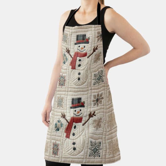 Das gequiltete Muster des Schneemans Schürze (InSitu)