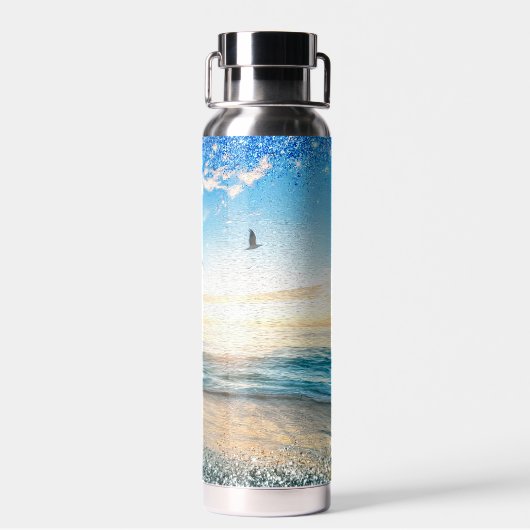 Das Geräusch des Ozeans und der Glitzern Trinkflasche (Rückseite)