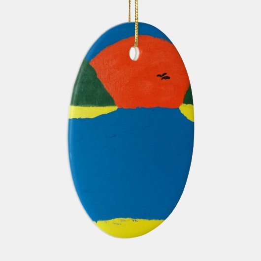 Das Geräusch des Sonnenuntergangs. Ein originelles Keramik Ornament (Rechts)