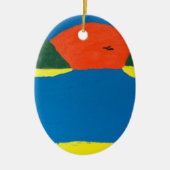 Das Geräusch des Sonnenuntergangs. Ein originelles Keramik Ornament (Vorne)