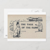 Das Gerede des Bauernhofs Postkarte (Vorne/Hinten)