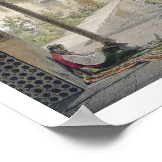 Das Gericht der Alberca in der Alhambra, Granada, Poster (Ecke)