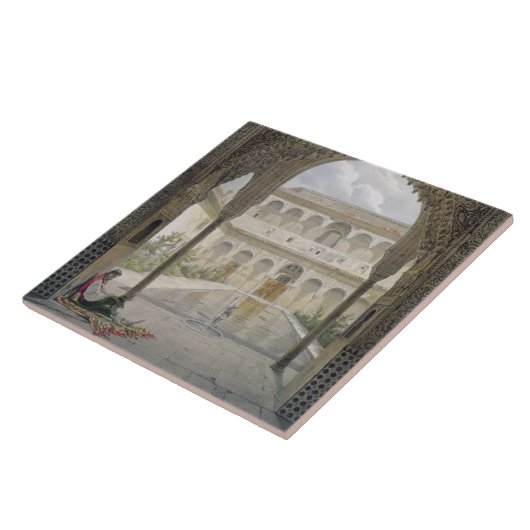 Das Gericht des Alberca im Alhambra, Granada, Fliese (Seite)