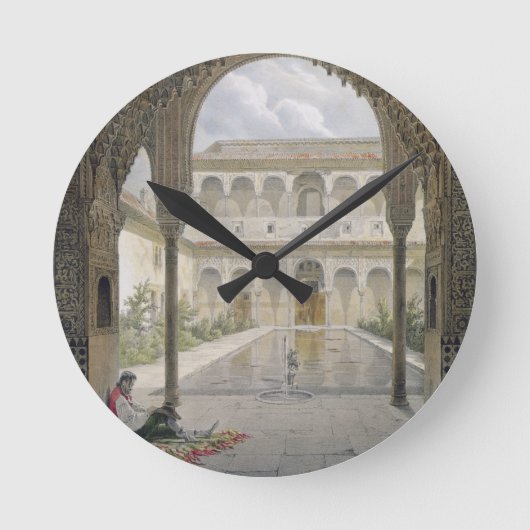 Das Gericht des Alberca im Alhambra, Granada, Runde Wanduhr (Vorderseite)