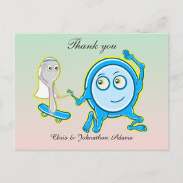 Das Gericht lief mit der Hochzeit des Löffels weg. Postkarte