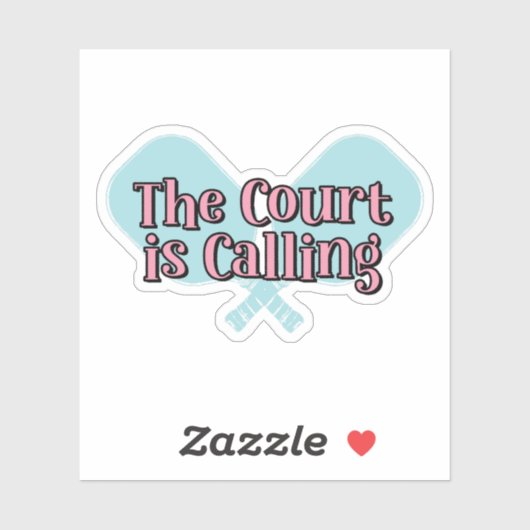 "Das Gericht ruft an" auf einem Paddel in Pickleba Aufkleber (Blatt)
