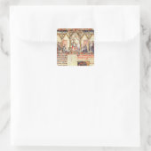 Das Gericht von Alfonso X "the Wise" Quadratischer Aufkleber (Tasche)