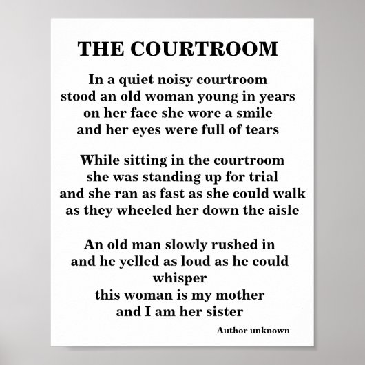 DAS GERICHTSHOF POSTER (Vorne)