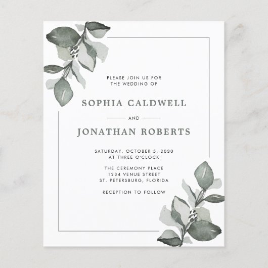 Das gesamte Budget für eine dusty grüne Eukalyptus (Vorderseite)