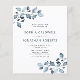 Das gesamte Budget für eine Eukalyptus-Hochzeit in