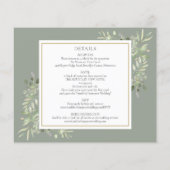 Das gesamte Budget für eine grüne Foto Hochzeit (Rückseite)