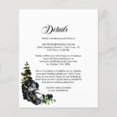 Das gesamte Budget für eine Schwarz-Flora-Hochzeit (Rückseite)