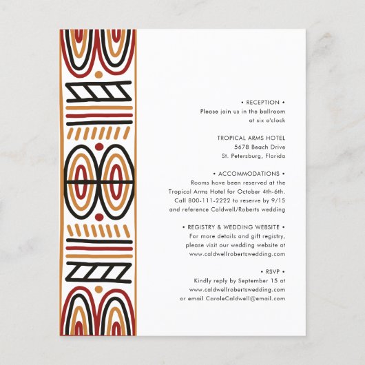 Das gesamte Budget in einem afrikanischen Motiv fü (Rückseite)