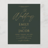 Das gesamte Budget in einem Green Gold Wedding QR  (Vorderseite)