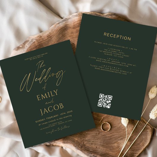 Das gesamte Budget in einem Green Gold Wedding QR 