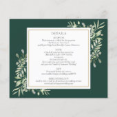 Das gesamte Budget in einem smaragdgrünen Foto (Rückseite)