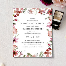 Das gesamte Budget in einer Blume Hochzeitsfeier