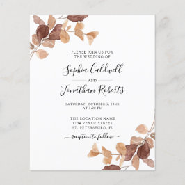 Das gesamte Budget in einer Eukalyptus-Hochzeitsfe