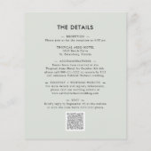 Das gesamte Budget in einer Eukalyptus-Hochzeitsfe (Rückseite)