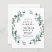 Das gesamte Budget in einer Eukalyptus-Hochzeitsfe (Vorne/Hinten)