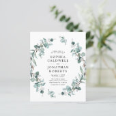 Das gesamte Budget in einer Eukalyptus-Hochzeitsfe (Stehend Vorderseite)