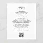 Das gesamte Budget in einer Eukalyptus-Hochzeitsfe (Rückseite)