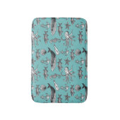 Das gesamte Meeresmuster Badematte (Vorderseite Vertikal)