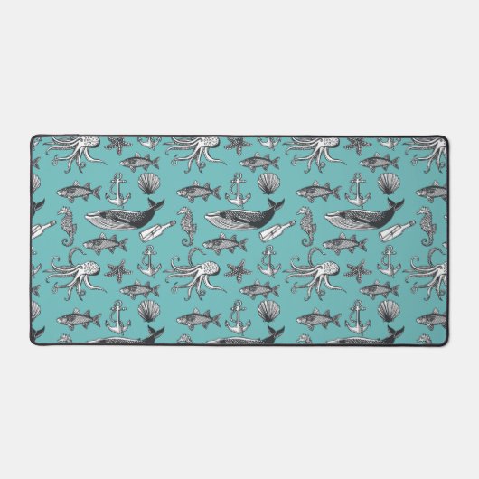 Das gesamte Meeresmuster Schreibtischunterlage (Vorderseite)
