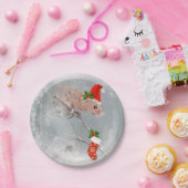 Das gesamte Set für das Santa Paper Plate Pappteller (Party)