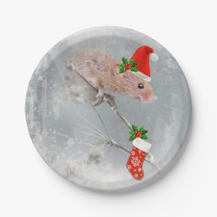 Das gesamte Set für das Santa Paper Plate Pappteller