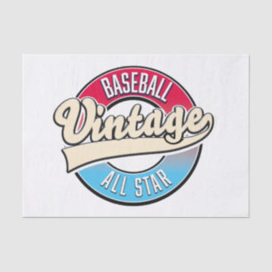 Das gesamte Star-Baseball-Logo Seidenpapier