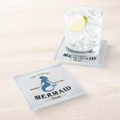 Das Gesang-Meerjungfrau-Plakat Glasuntersetzer (Schrägansicht)