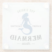 Das Gesang-Meerjungfrau-Plakat Glasuntersetzer (Rückseite)