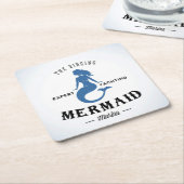 Das Gesang-Meerjungfrau-Plakat Rechteckiger Pappuntersetzer (angewinkelt)