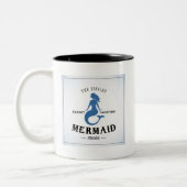 Das Gesang-Meerjungfrau-Plakat Zweifarbige Tasse (Links)