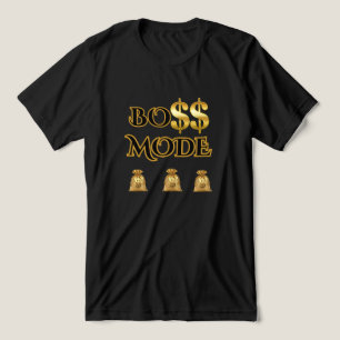 DAS GESCHÄFT, BOSS-MODUS HERREN SCHWARZES T-SHIRT  Tri-Blend SHIRT