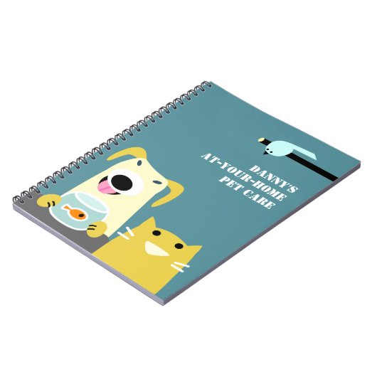 Das Geschäft des Haustier-Modells Notizblock (Linke Seite)