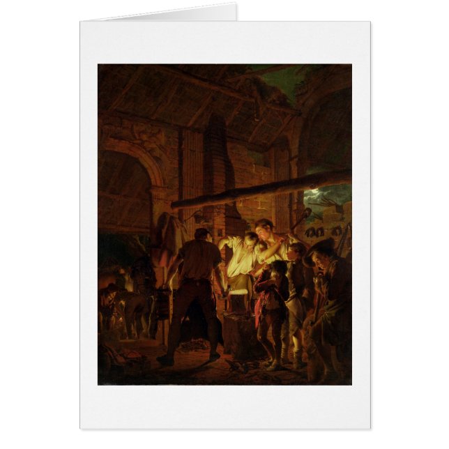 Das Geschäft des Schmiedes (Öl auf Leinwand) (Vorne)
