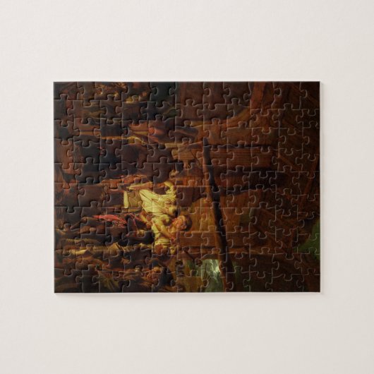 Das Geschäft des Schmiedes (Öl auf Leinwand) Puzzle (Horizontal)