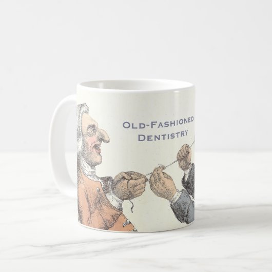 Das Geschäft des Zahnarztes der Kaffeetasse (Vorderseite Links)