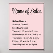 Das Geschäft ist pink und schwarz Poster (Vorne)