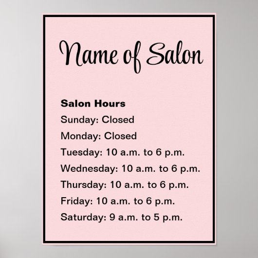 Das Geschäft ist pink und schwarz Poster (Vorne)