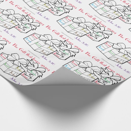 Das Geschenk, das JESUS behalte Geschenkpapier (Ecke)