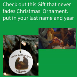 Das Geschenk, das Weihnachten nie verblasst Keramik Ornament